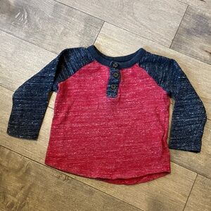 Old Navy Kids Red and Black Long Sleeve Tee